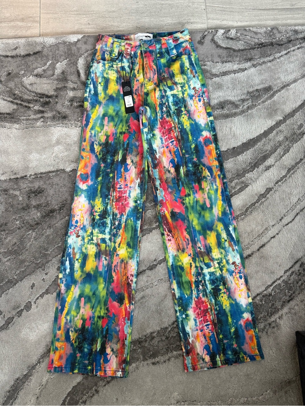 Fashion Nova Multicolor Vibrant Jeans — Blue, Yellow, Green, Pink